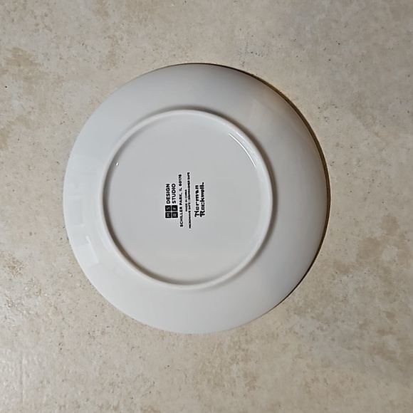 Norman Rockwell Santa Claus St. Nicholas Christmas Holiday Cookie Plate Holly - Picture 3 of 4